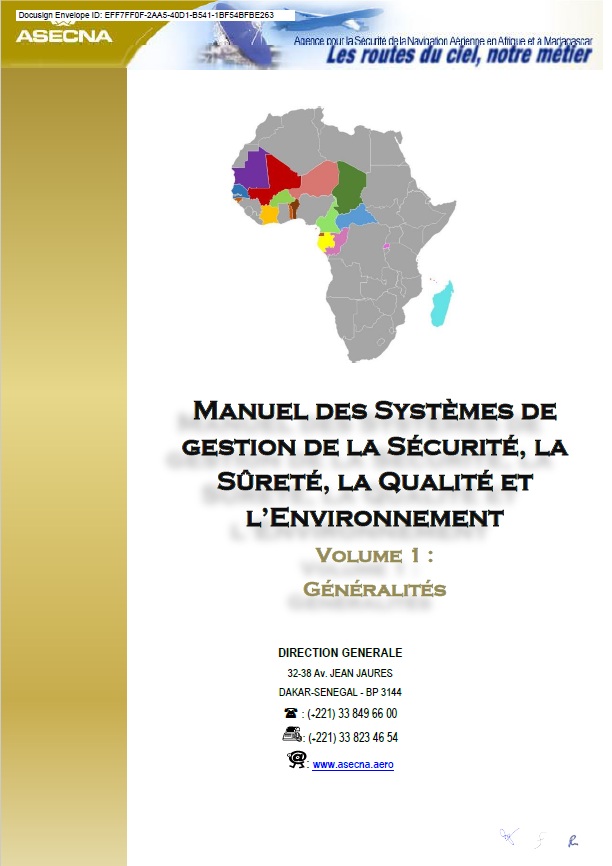 FR 2025 Manuel SSQE ASECNA Volume 1 Generalites